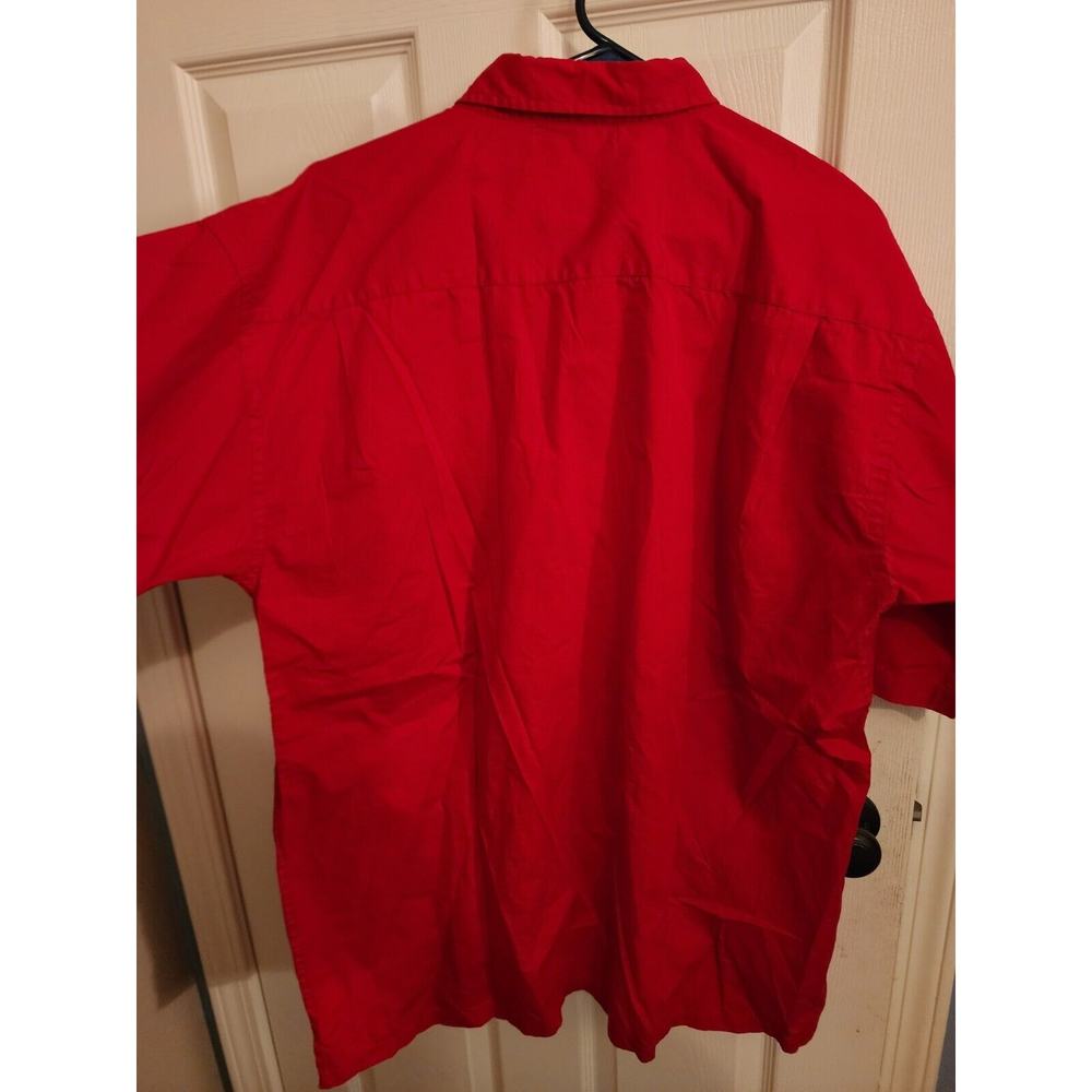 VINTAGE‎ Rare Iceberg Shirt Mens XXXL Red Button Up Short Sleeve Taz 90s - Picture 4 of 5